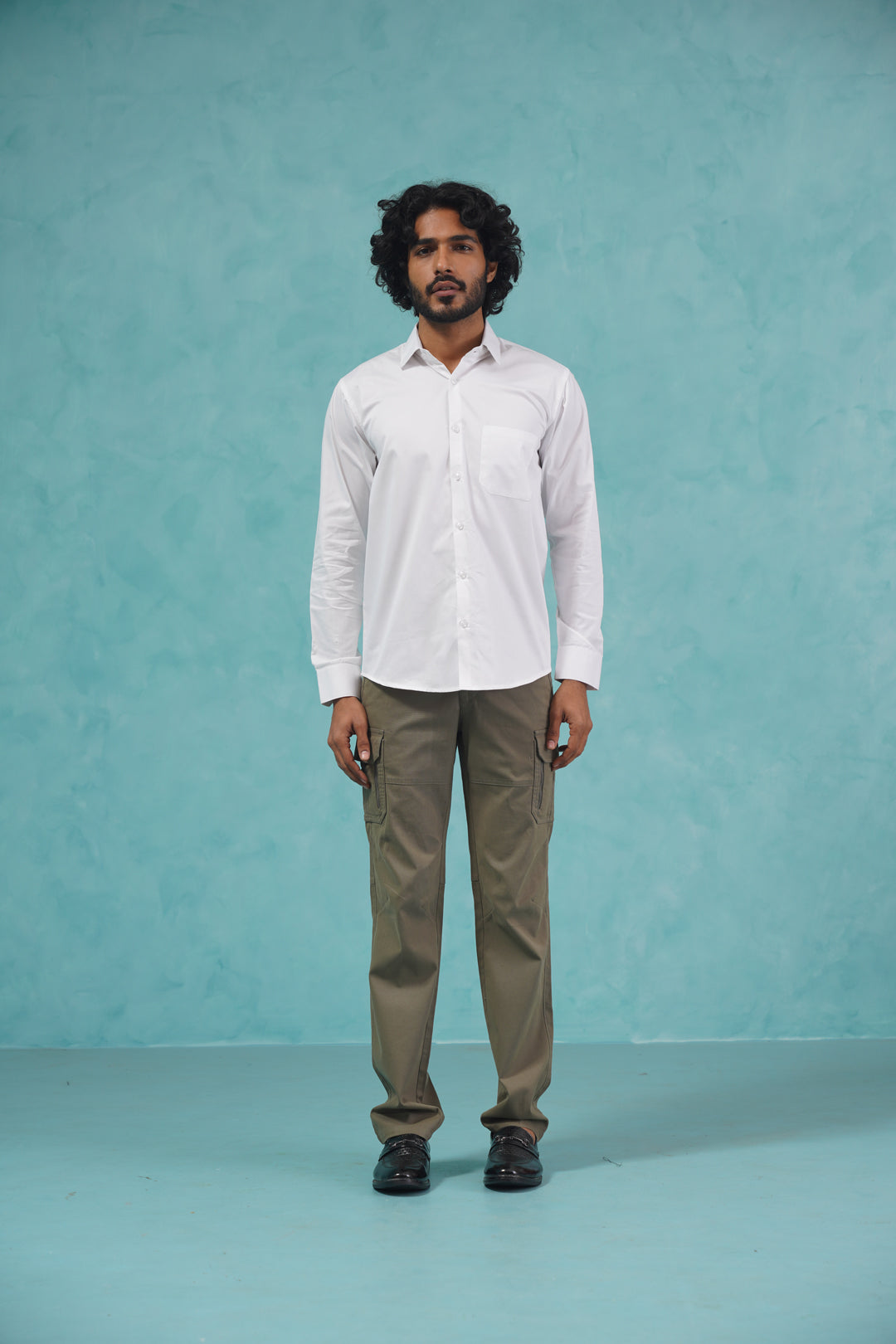 Men's Cotton Solid Formal Shirt's - White