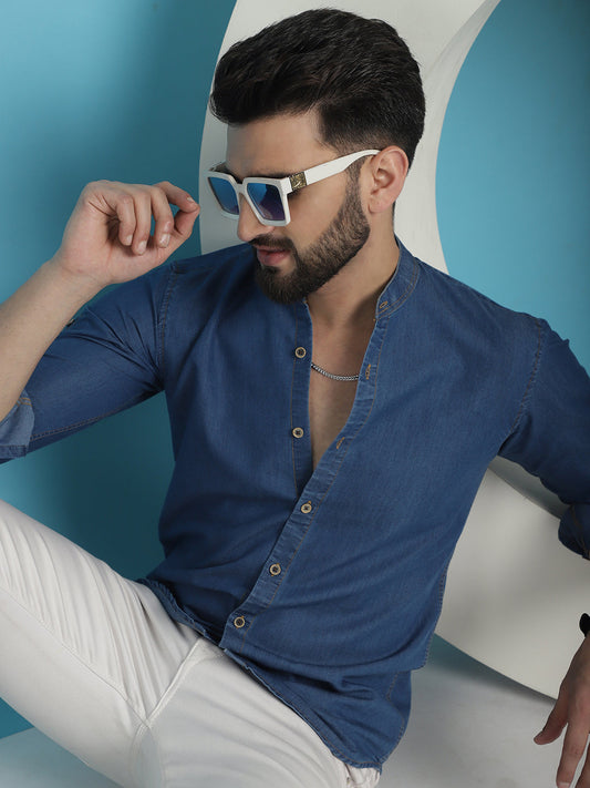 Denim Casual Shirt for Men - Blue