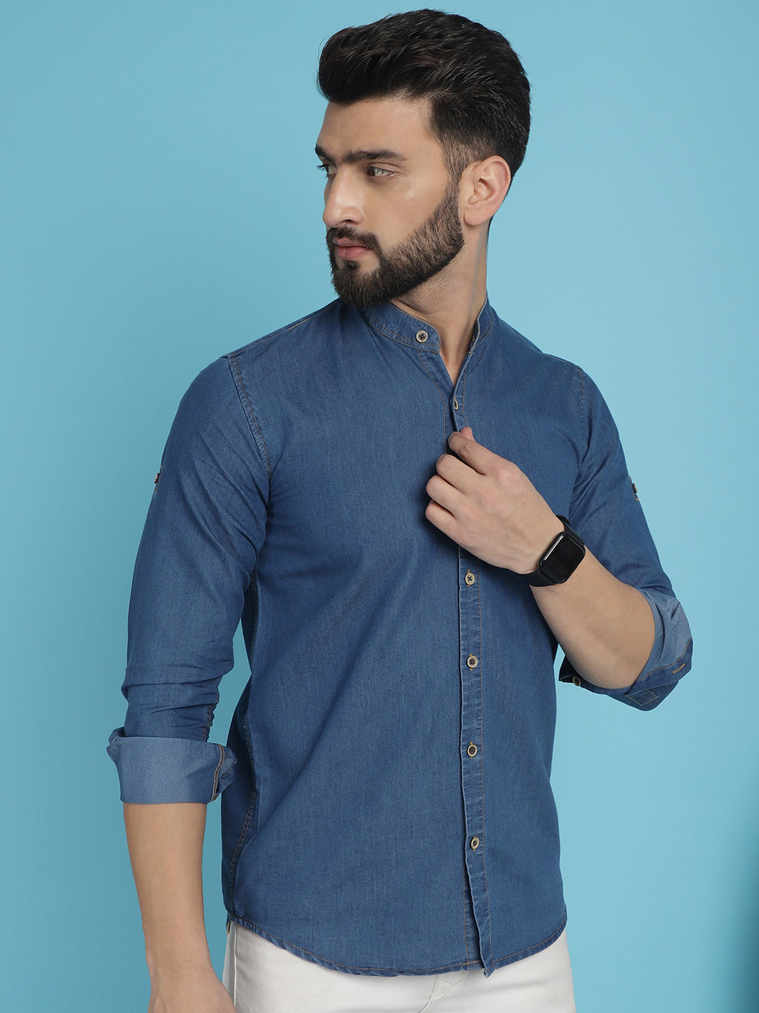 Denim Casual Shirt for Men - Blue