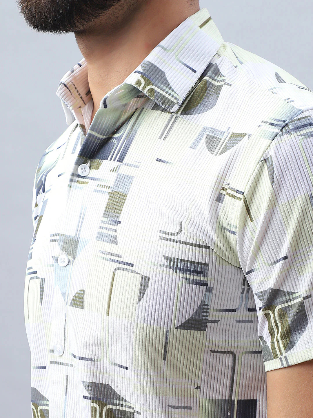 Printed Casual Shirt for Men - Lime